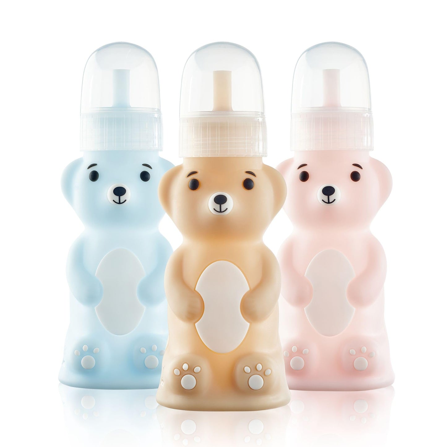 Special Supplies - Pajitas largas con pajita de oso de miel, terapia exprimible y recipiente de bebidas de asistencia para necesidades especiales, tapa a prueba de derrames y resistente a fugas