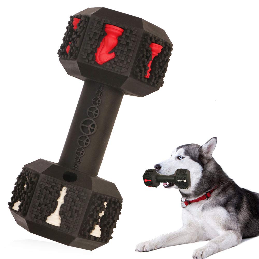 Hswaye - Juguetes para masticar para perros agresivos, grado alimenticio, no tóxico, juguete dental para mascotas, resistente, duradero, indestructible, para perros pequeños, medianos y grandes, color negro