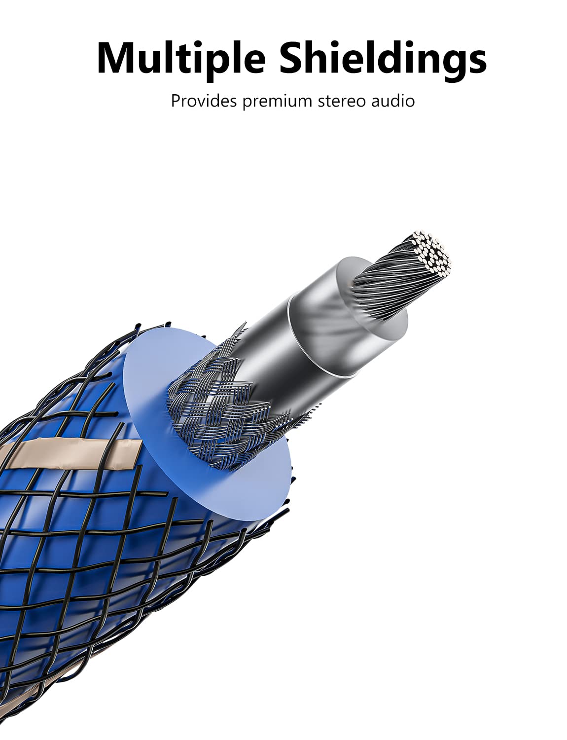 Subwoofer Cable,EMK Digital Coaxial Audio Cable [OD6.0Nylon Jacket] Premium S/PDIF RCA Male to RCA Male for Home Theater, HDTV, Subwoofer, Hi-Fi Systems - 3Feet/1Meters