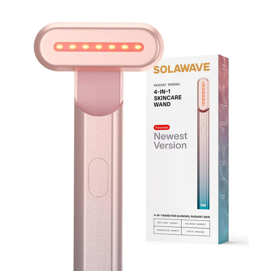 Varita de Renovación Radiante 4 en 1 Solawave azul rosa Ombre para el Cuidado de la Piel Facial