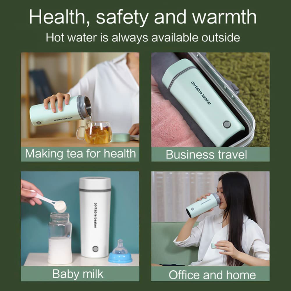 HWCMJY Hervidor de Agua Electrico Portatil，Hervidor Eléctrico de Viaje Portátil，Tea Maker Travel Kettle，Portable Kettle Ebullición Rápida y Apagado Automático，350ML
