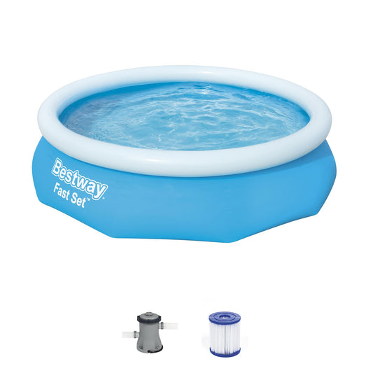 Bestway Fast Set 10' x 30" Above Ground Pool Set, Blue