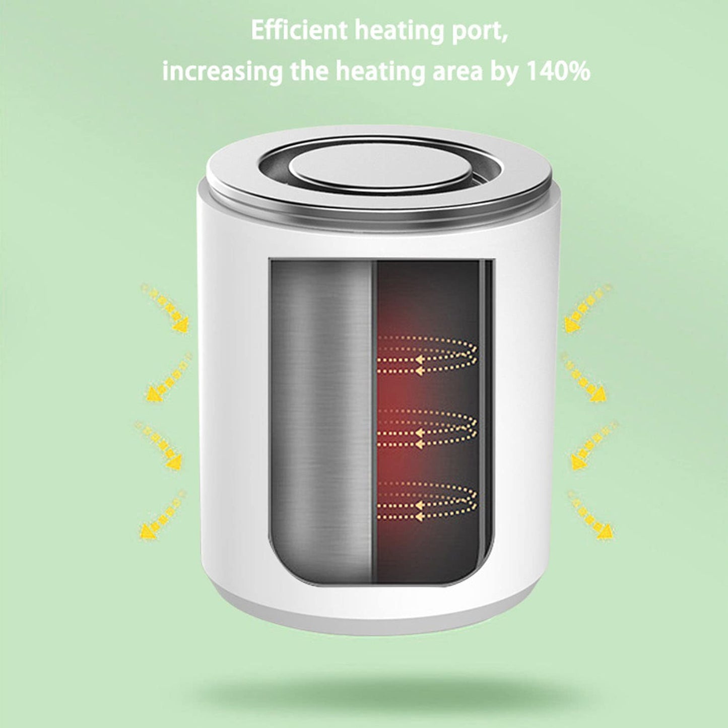 Calentador de Biberones Portátil con 4 Selecciones de Temperatura, Calentamiento Rápido, Batería de 8800 MAh, Fácil de Instalar para Viajar