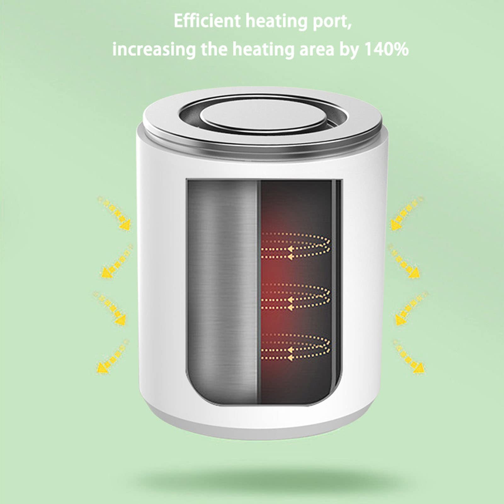 Calentador de Biberones Portátil con 4 Selecciones de Temperatura, Calentamiento Rápido, Batería de 8800 MAh, Fácil de Instalar para Viajar