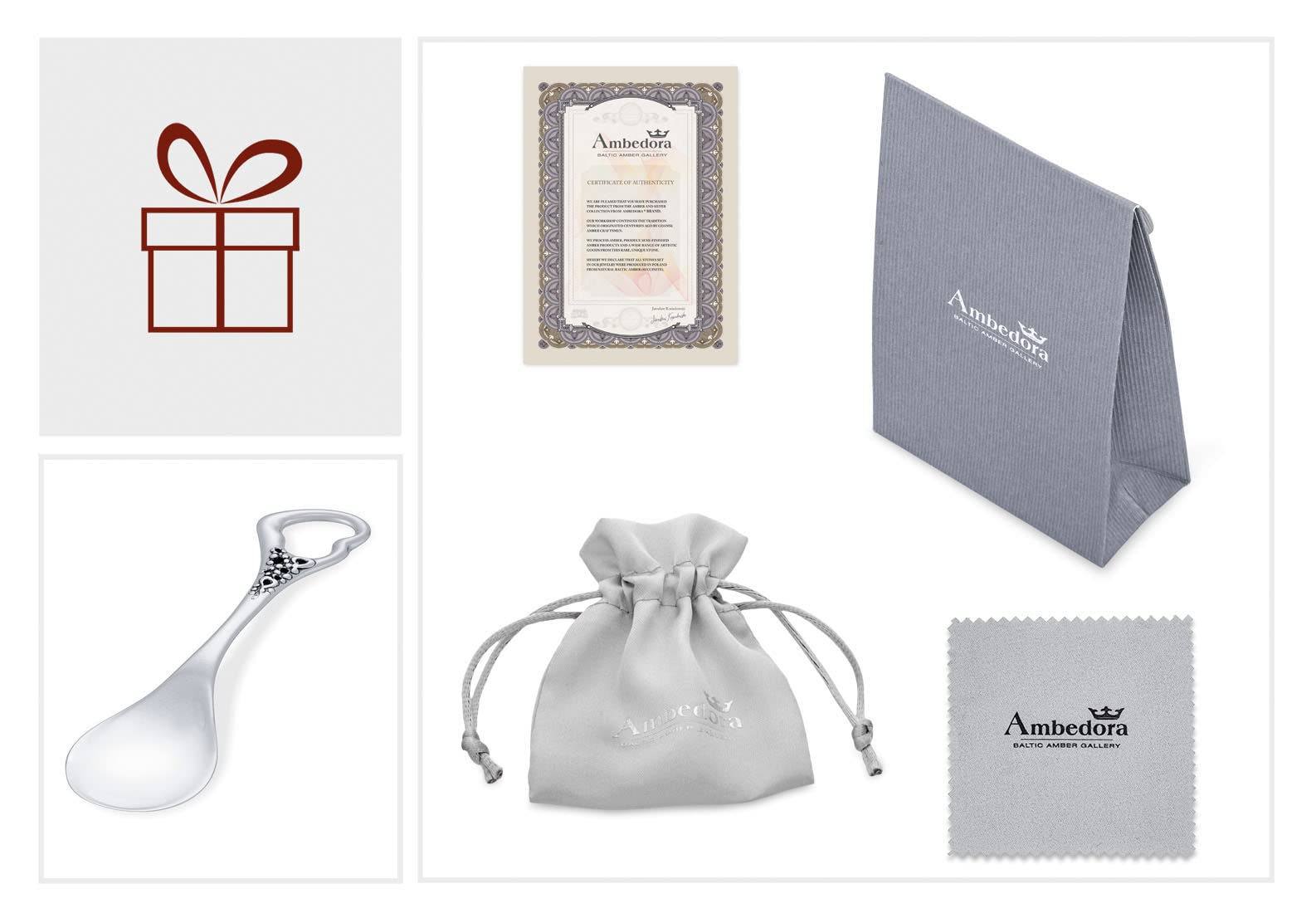 AMBEDORA Pequeña Cuchara de Plata con Grabado, Plata 925 Pulida, Idea de Regalo para Cumpleaños, Aniversario de Boda o Bautizo
