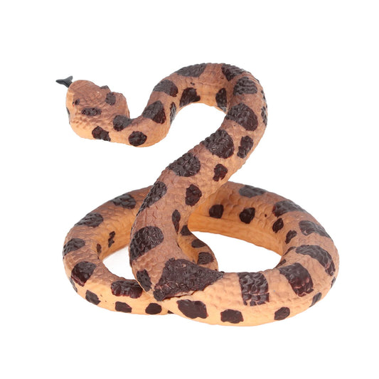 FUWE Serpiente de cascabel realista de plástico resistente al desgaste para niños de 3 años en adelante, juguete de fiesta de cumpleaños y bromas prácticas