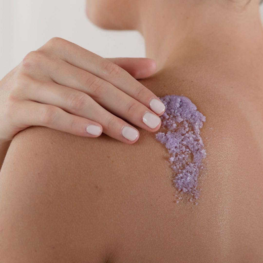 Majul Natural Beauty | Exfoliante Corporal con escencia de Lavanda y Romero, Manteca de Karité y Cacao, Exfoliante natural, presentación 120gr