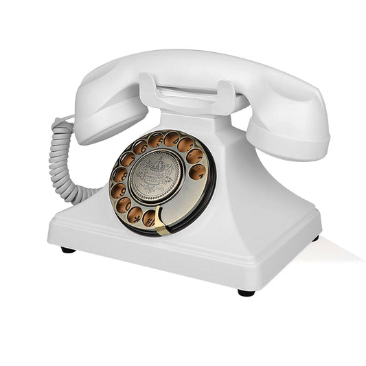 Teléfono Fijo Retro Artisam, Negro, Clásico con Cable, Diseño de los Años 30, Teléfono Decorativo para Casa o Oficina