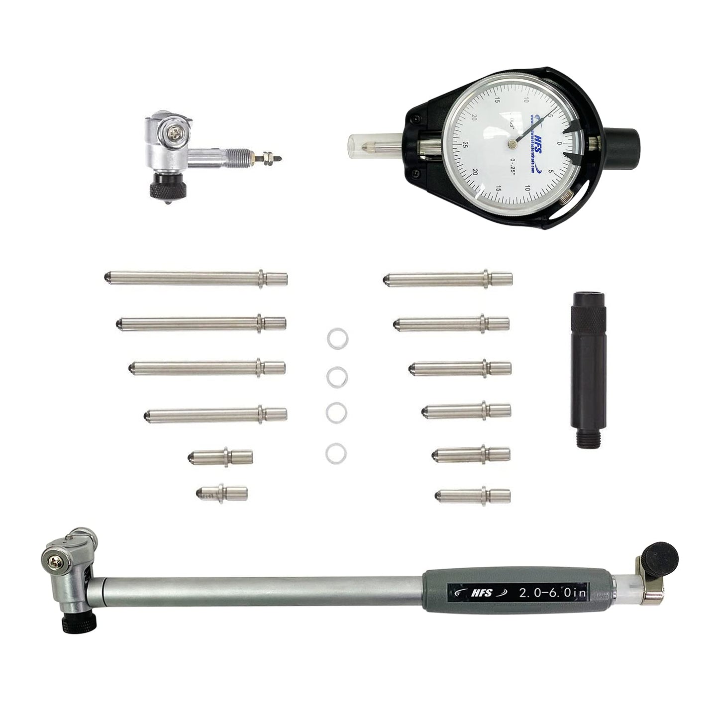 HFS(R) 2-6 Pulgadas Juego de Calibrador de Diámetro Interno Calibre para Indicador de Dial