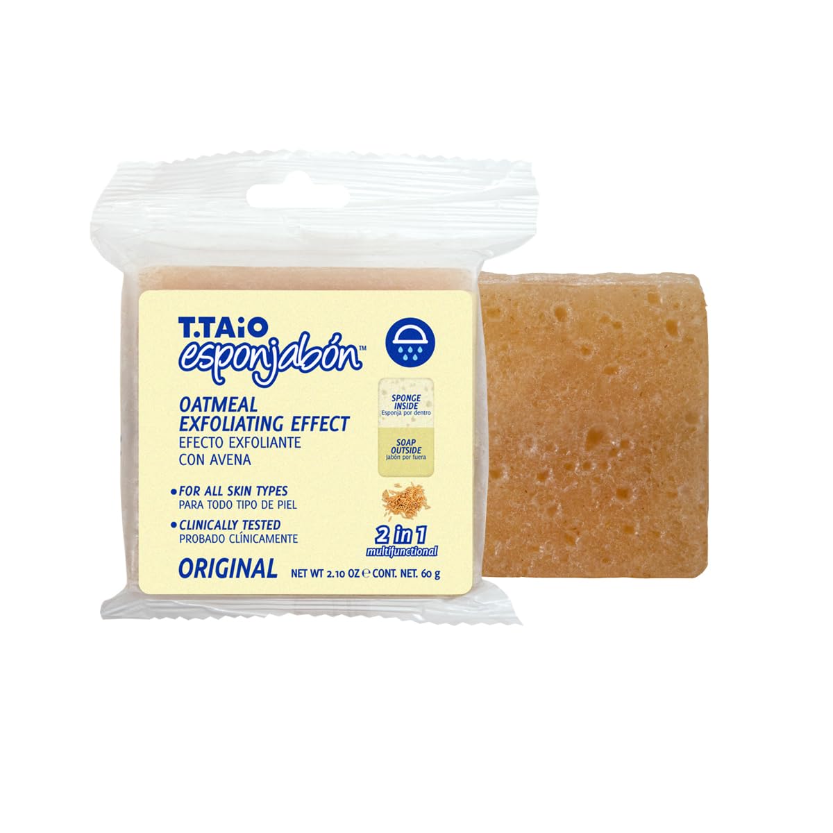 10 Piezas Esponjabon Avena Exfoliante Esponja + Jabón 2 en 1