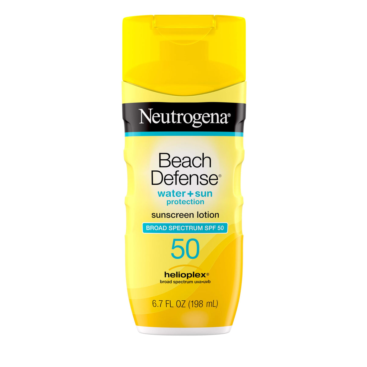 NEUTRÓGENA | Bloqueador Protector Solar 50 SPF Solar Beach Defense | Resistente al Agua | Loción Ligera |Apto Pieles Grasas y Mixtas | No es oleoso | 198ml | 6.7 fl. oz