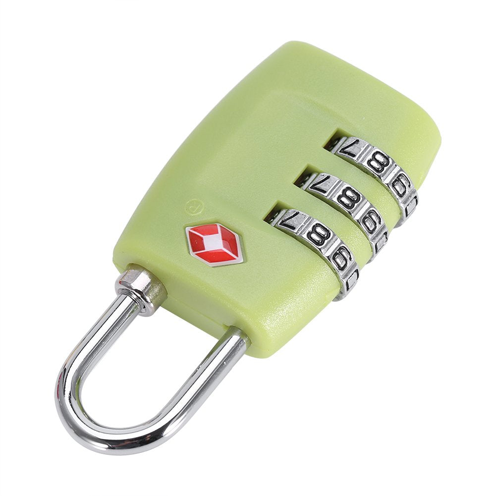Candados para equipaje Candados de seguridad de 3 dígitos Candados con combinación Candado con código para maletas de viaje Estuche para equipaje(Verde)