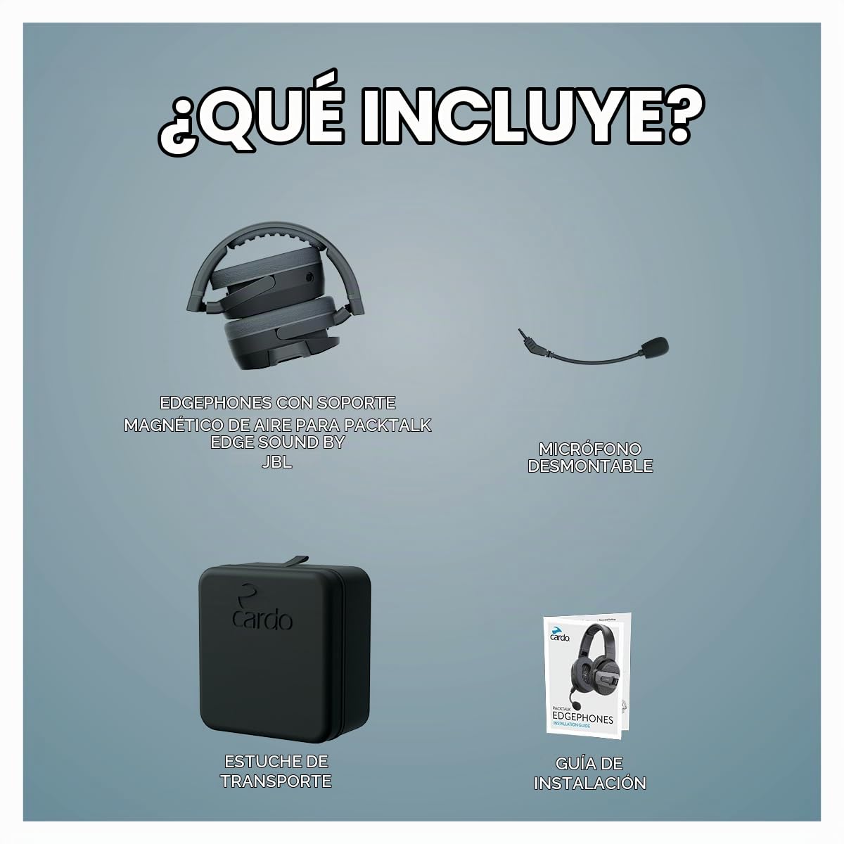 Auriculares PACKTALK Cardo Edge Negros