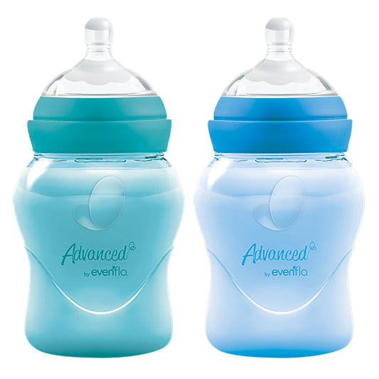 Biberón Anticólicos Evenflo Rosa Lila Flujo Lento para Niña