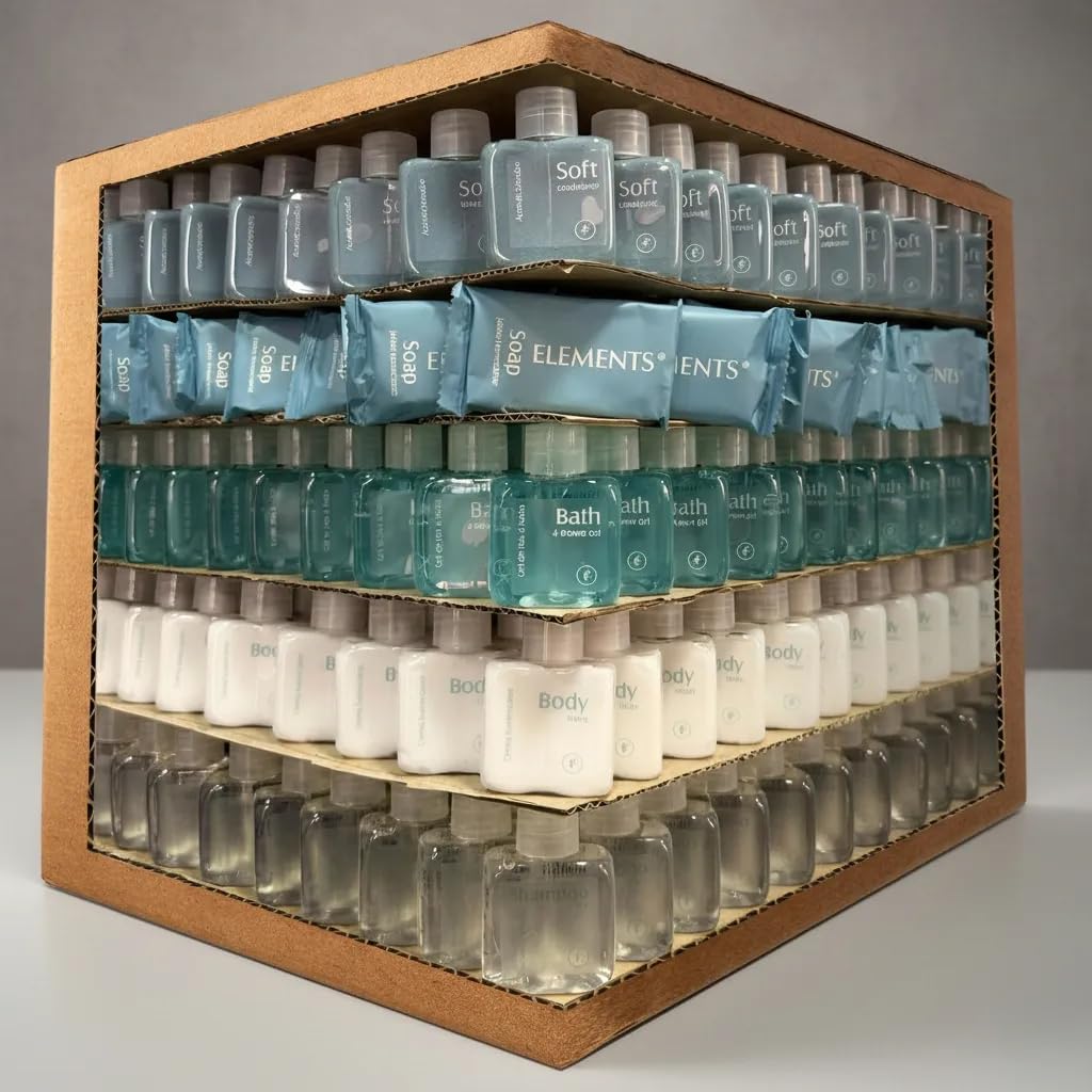 JYPESA Kit Amenidades Hoteleras 320 Pzas Elements Shampoo Jabón Airbnb