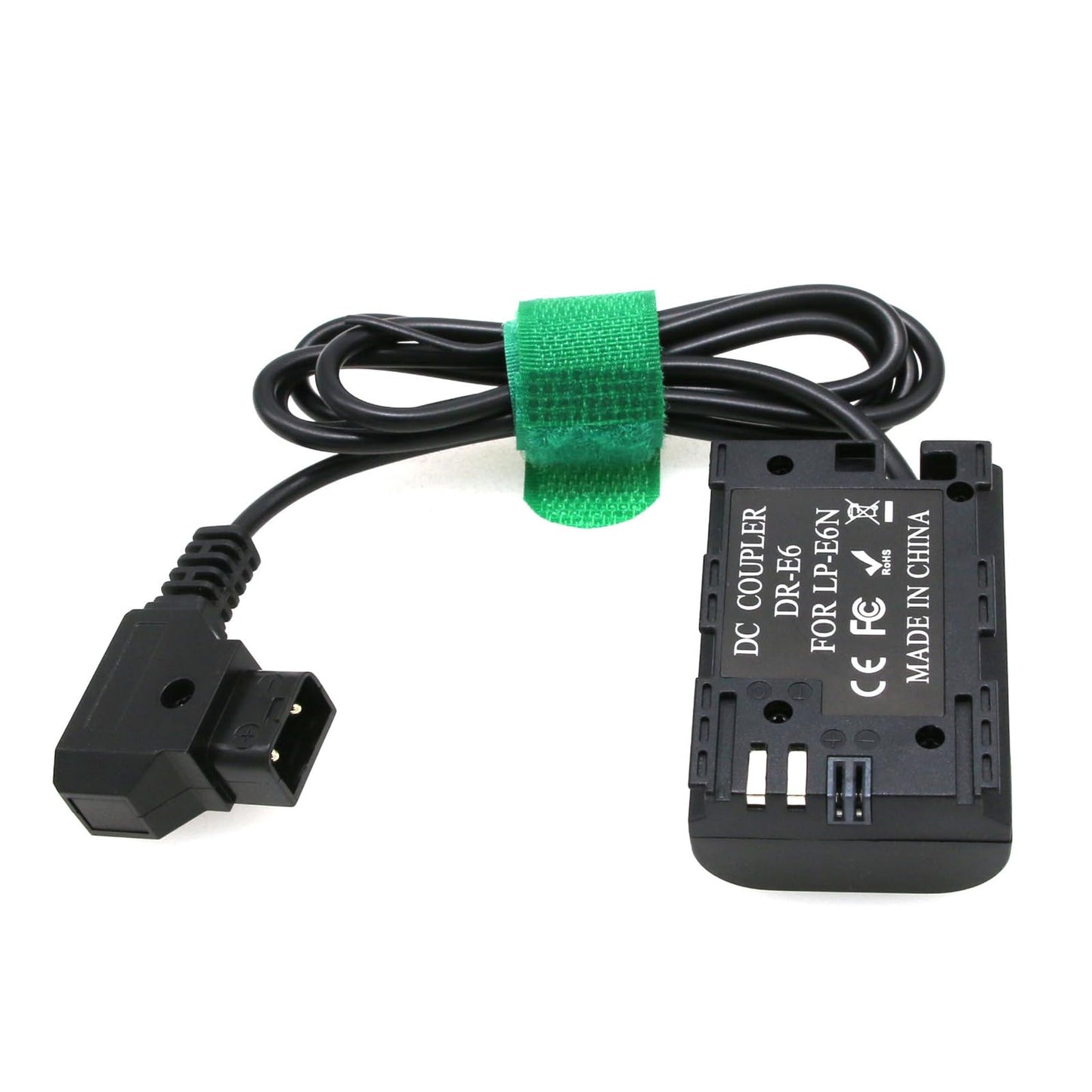 HangTon Adaptador de Corriente D-Tap LP-E6 Acoplador DC de batería ficticia para Zacuto EVF Canon 5D II/III/IV 5DSR 6D 6DII 60D 70D 80D 7D 7DII
