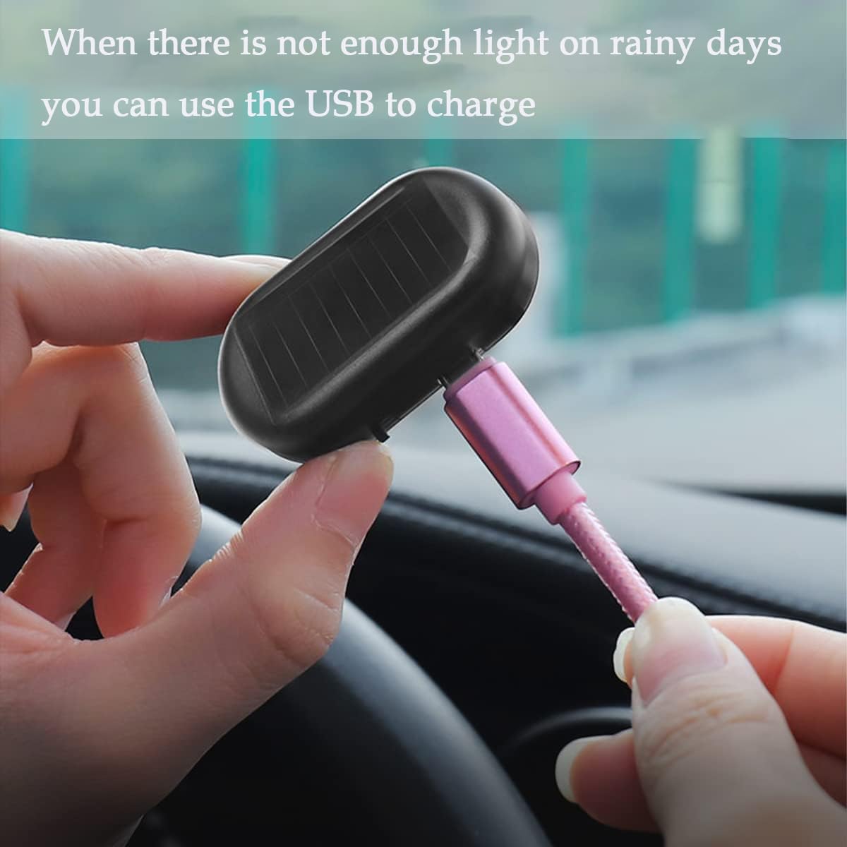 Dispositivo de Alarma Simulado ANKI HAPPIGO Rojo con Luz LED Antirrobo para Coche