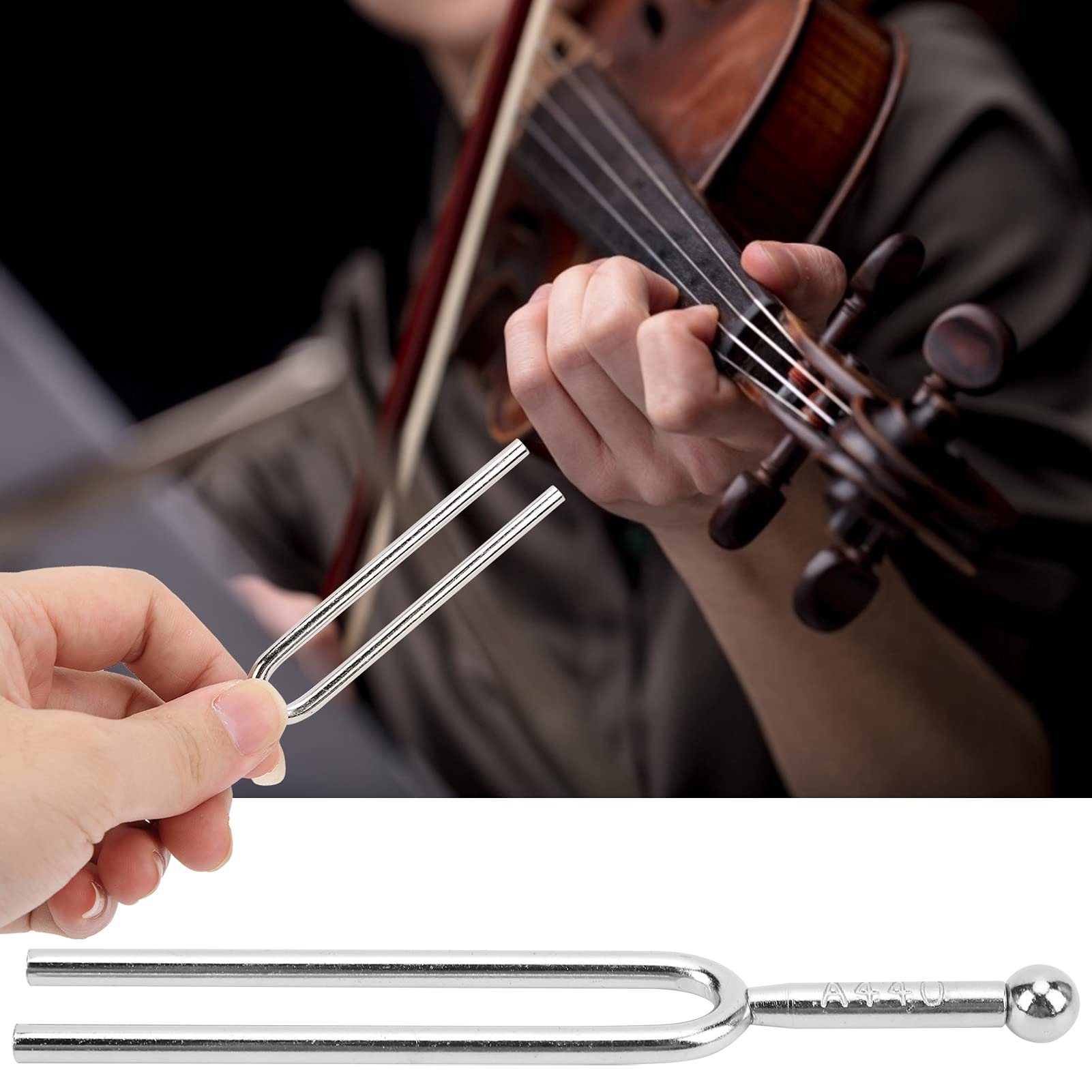 Tune Forks, 440Hz, diapasón portátil a prueba de herrumbre, acero inoxidable, una llave para instrumento