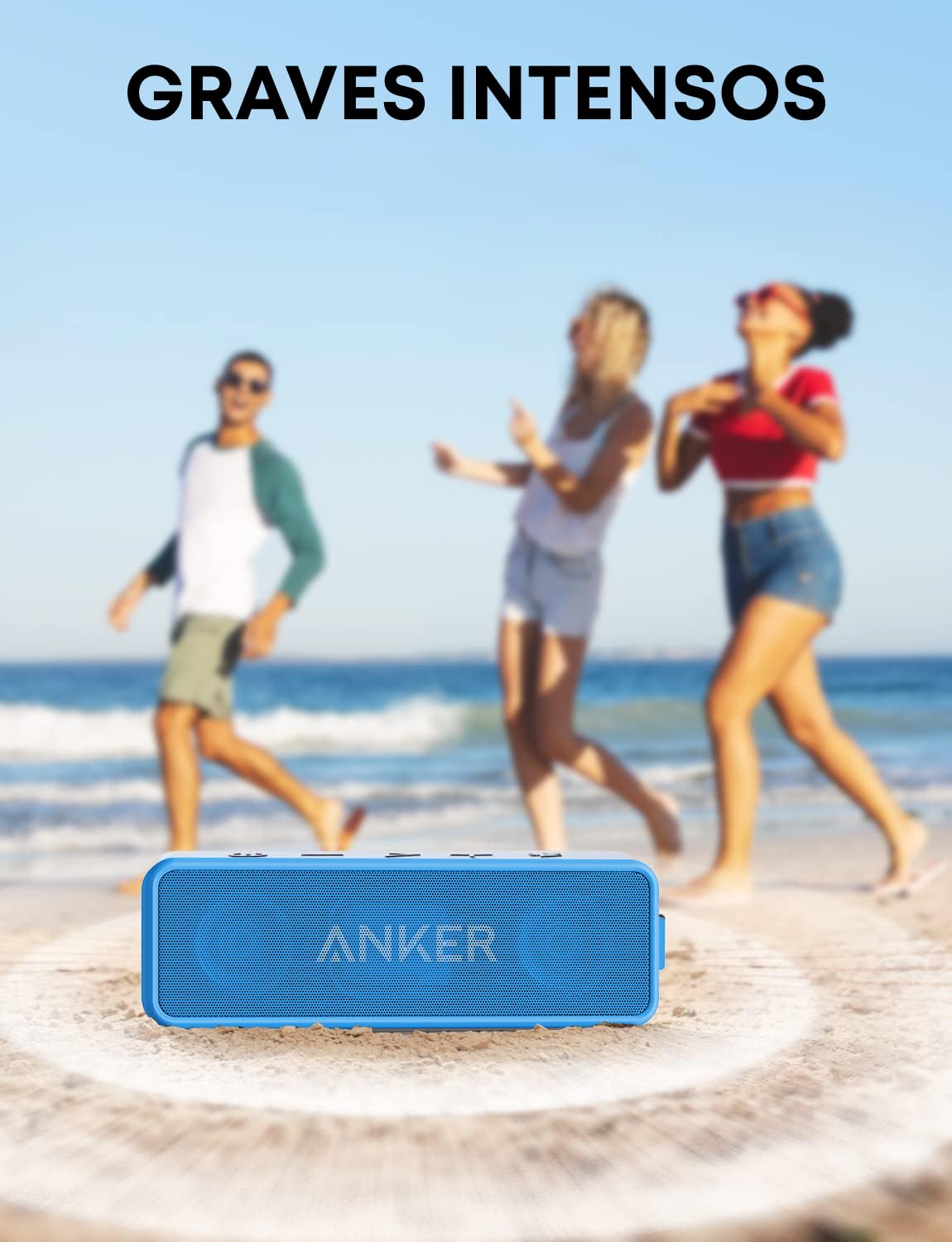 Soundcore Anker 2 Bocina Bluetooth Potente, batería de 24 Horas, protección contra el Agua IPX7, Graves enormes con Dos Controladores de Graves