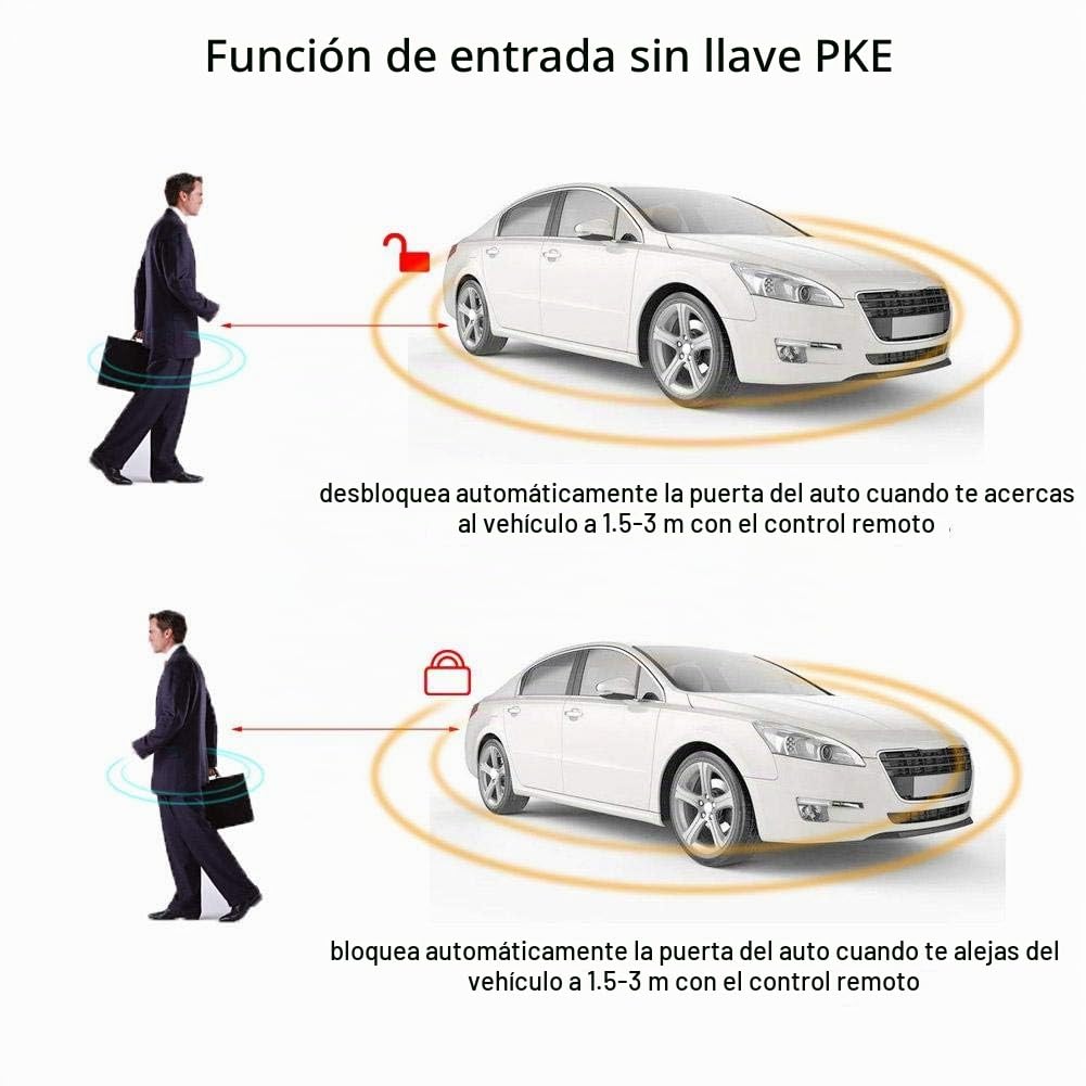 Sistema de Alarma para Automóvil Universal Encendido de Motor con Botón de Entrada sin Llave y Arrancador Remoto
