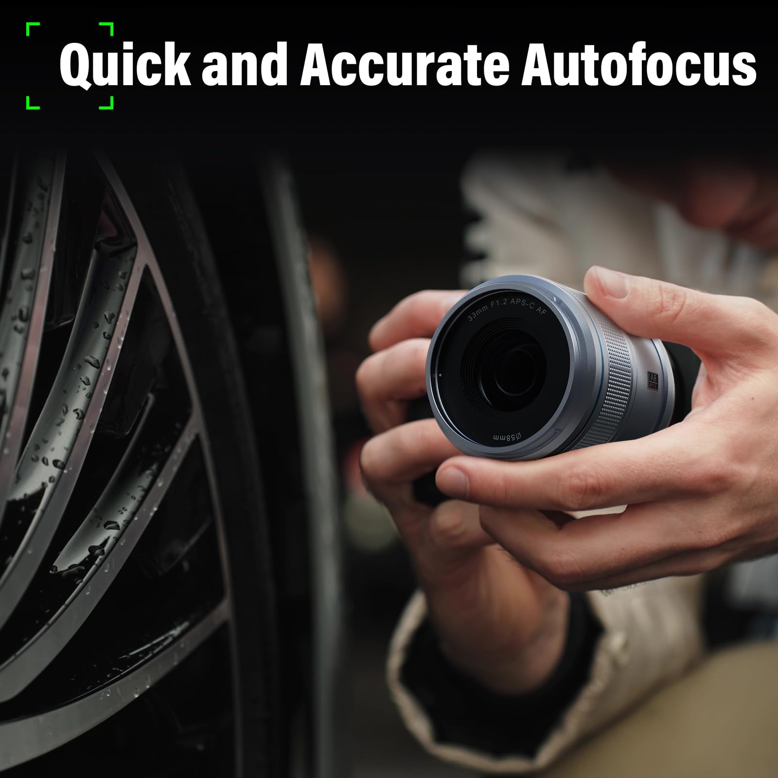 Sirui Sniper Autofocus Lens Set, F1.2 Gran Angular APS-C Camera Lens for A5 A6 A7 FX A9 ZV-E Series (E Mount, Silver)