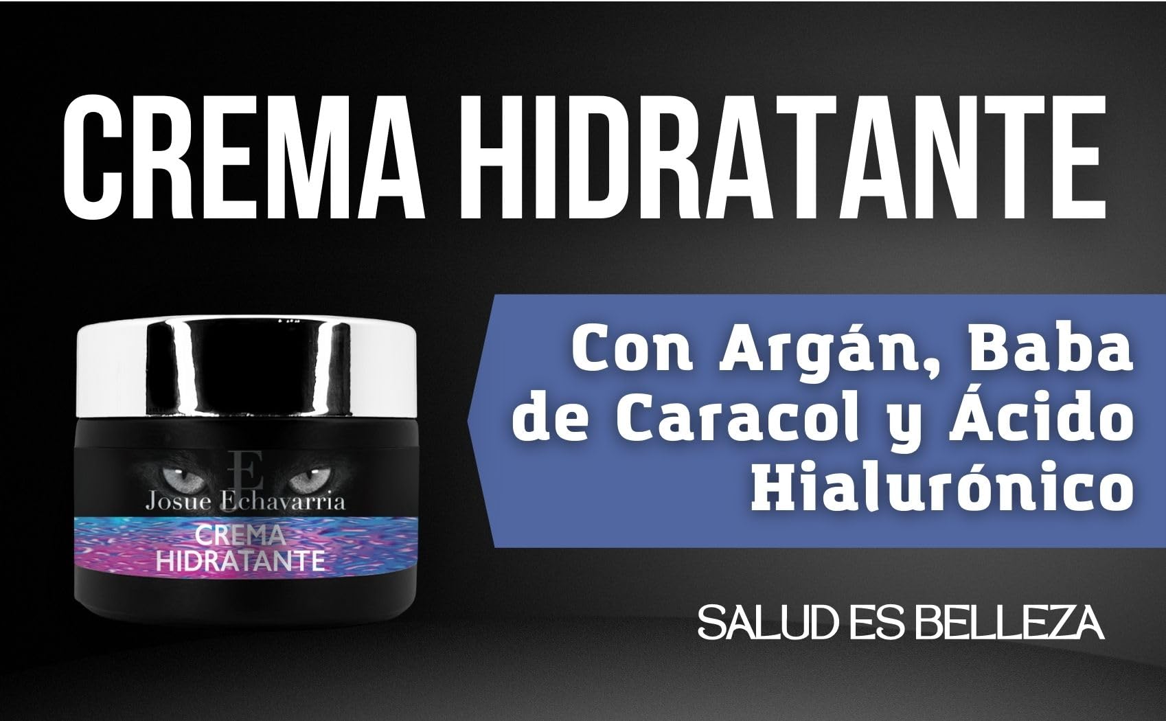 Crema Altamente Hidratante Argán Acido Hialurónico y Baba de Caracol, Hidratación UNISEX para rostro y cuerpo. Set de 3 Frascos. Antiedad, antiarrugas