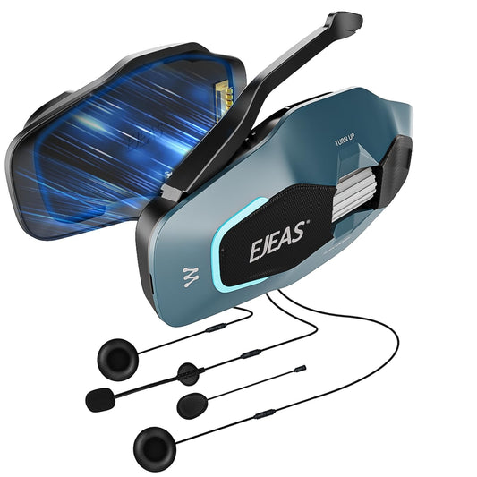 Auriculares SolaMr X10 Negros con Bluetooth 5.1 y Cancelación para Casco de Motocicleta y Esquí