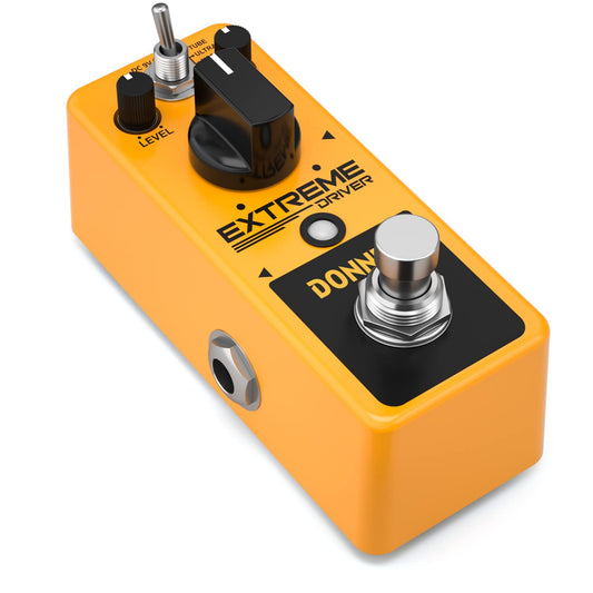 Donner Pedal de guitarra de distorsión, driver extremo, efecto de distorsión turbo analógico, 3 modos, True Bypass