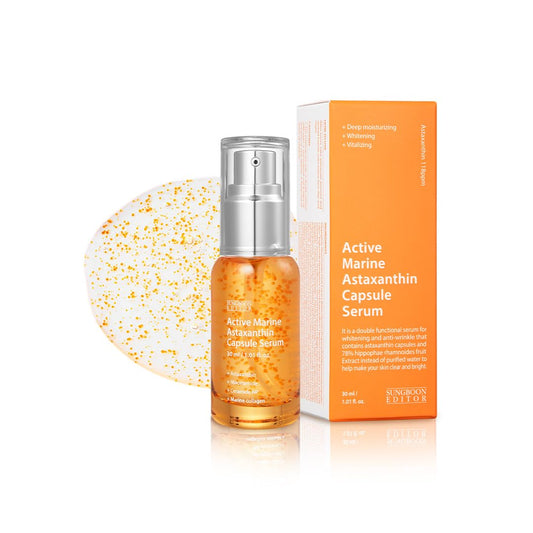 Suero de astaxantina marina activa 30 ml | Tono de piel uniforme | Hidratación y revitalización