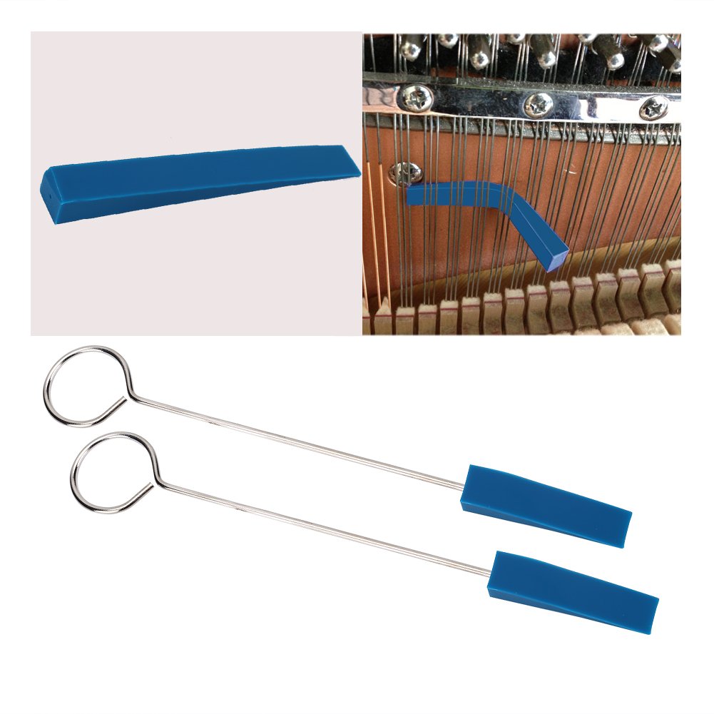 Coin Caoutchouc, 6 Piezas de Herramientas Profesionales de Palanca de afinación de Piano Juego de fijación, Llave de afinación de Piano, Herramienta de afinación de Piano outil Accorder Piano