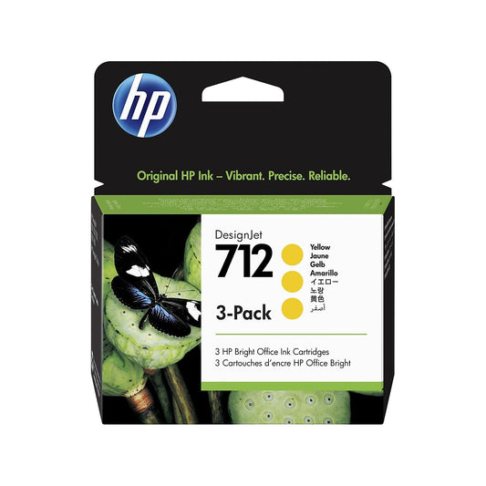 Paquete de Cartuchos de Tinta Originales HP 712 para Impresoras DesignJet