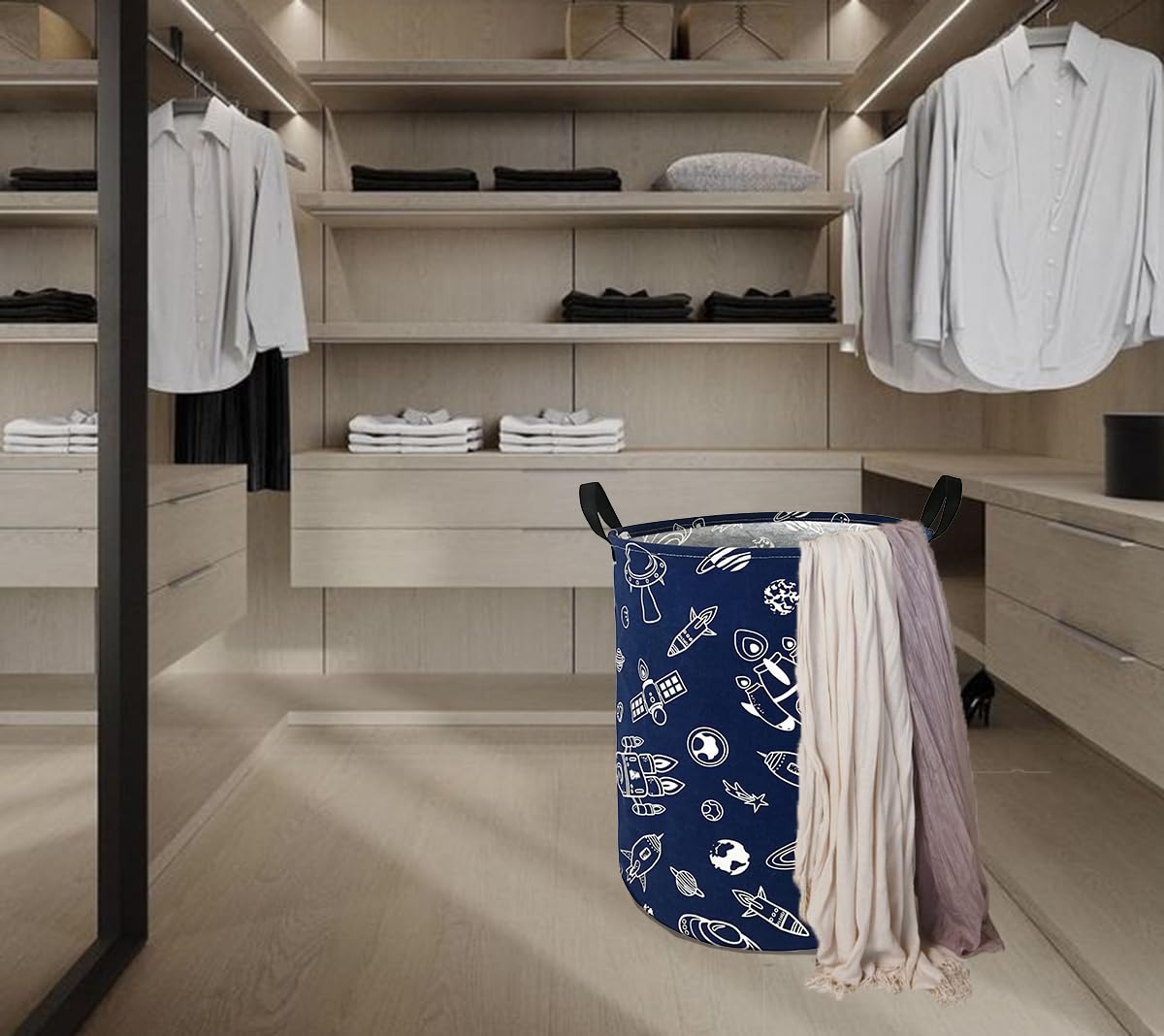 Cesta de almacenamiento DUYIY con asa grande, cesta organizadora para ropa sucia, lavandería, juguetes de bebé, ropa de niños, cesta de regalo