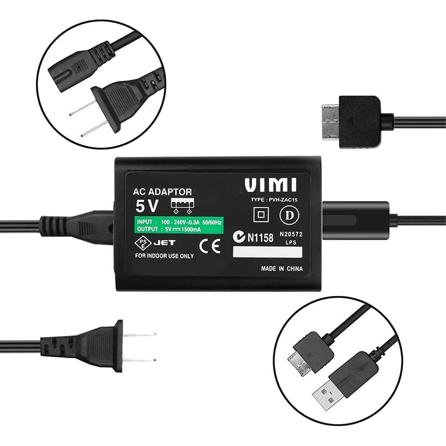 Cargador genérico Compatible para PSP Vita