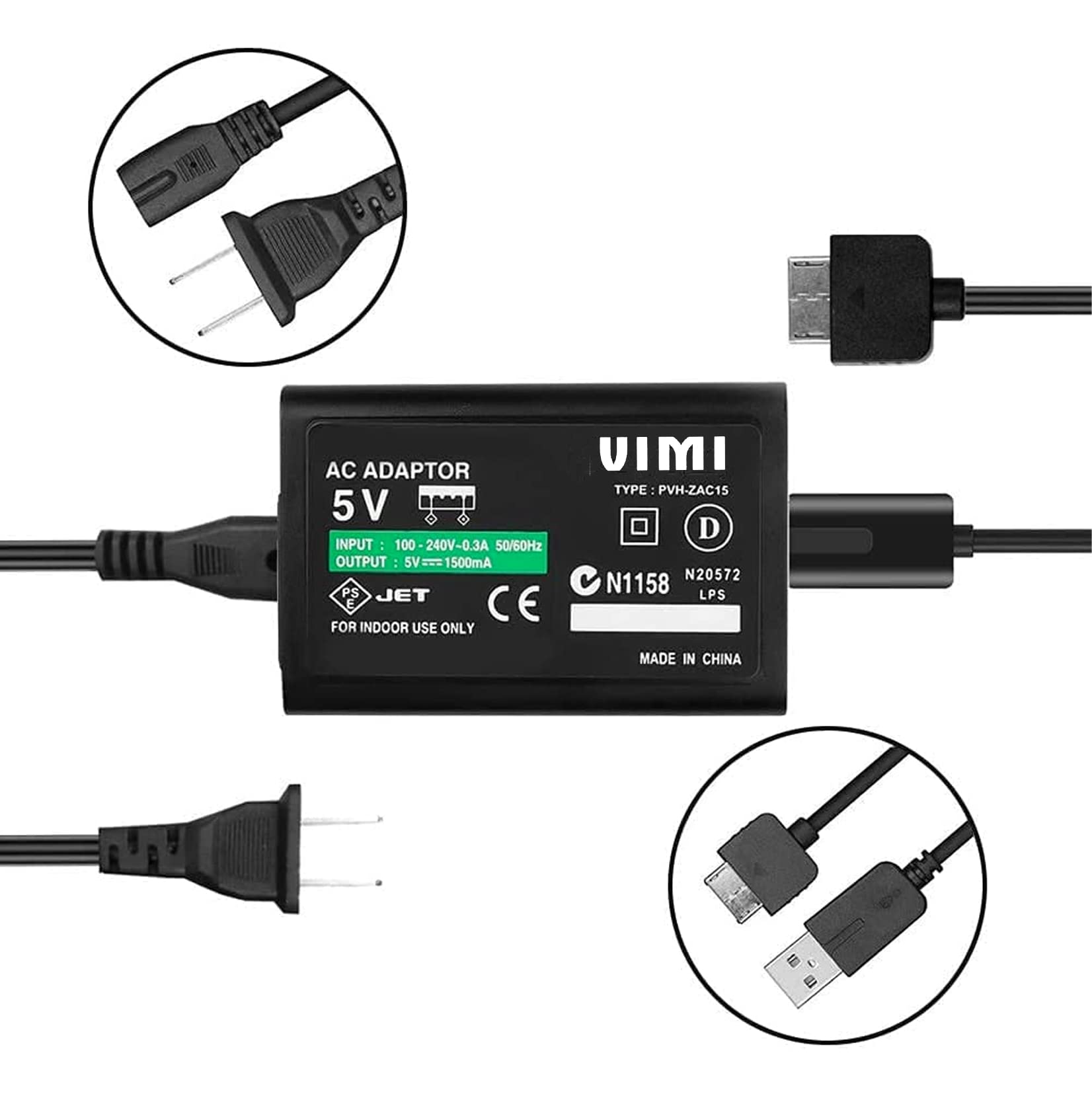 Cargador genérico Compatible para PSP Vita