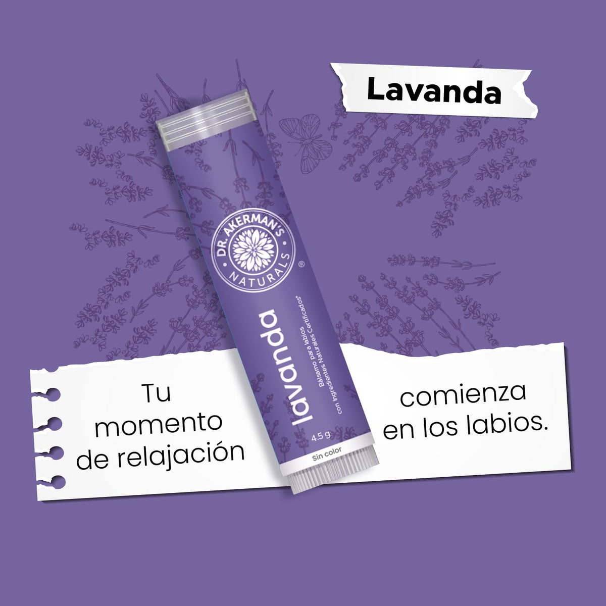 DR. AKERMAN'S NATURALS, Bálsamo Labial Natural Humectante, Pack de 5 Sabores Mixtos, Protección e Hidratación Diaria, 4.5g Cada Uno (1)