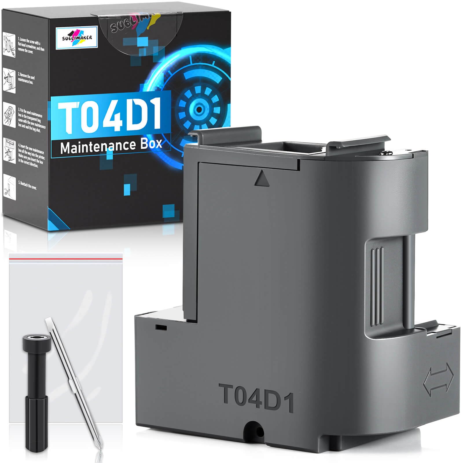 Caja de Mantenimiento EcoTank T04D1 para Modelos ET-15000 ET-3760 y Más