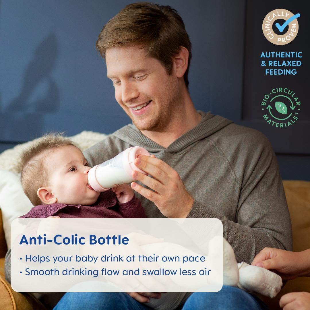 MAM - Botella anticólico, Niño, Azul, 3 unidades