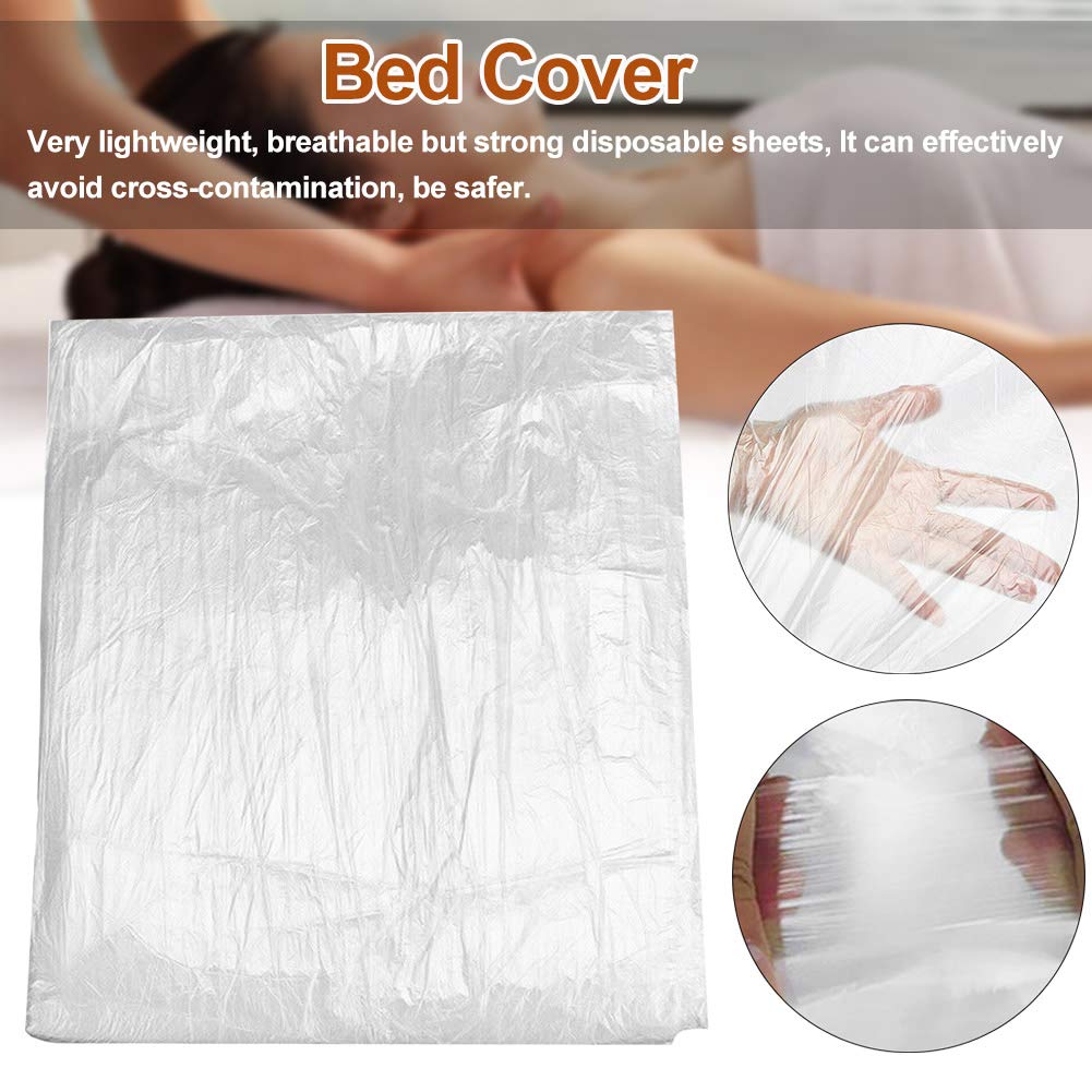 Sábanas Desechables para Mesa de Masaje Blanca Portátiles para Salón Spa Hotel Viajes 90x180 cm