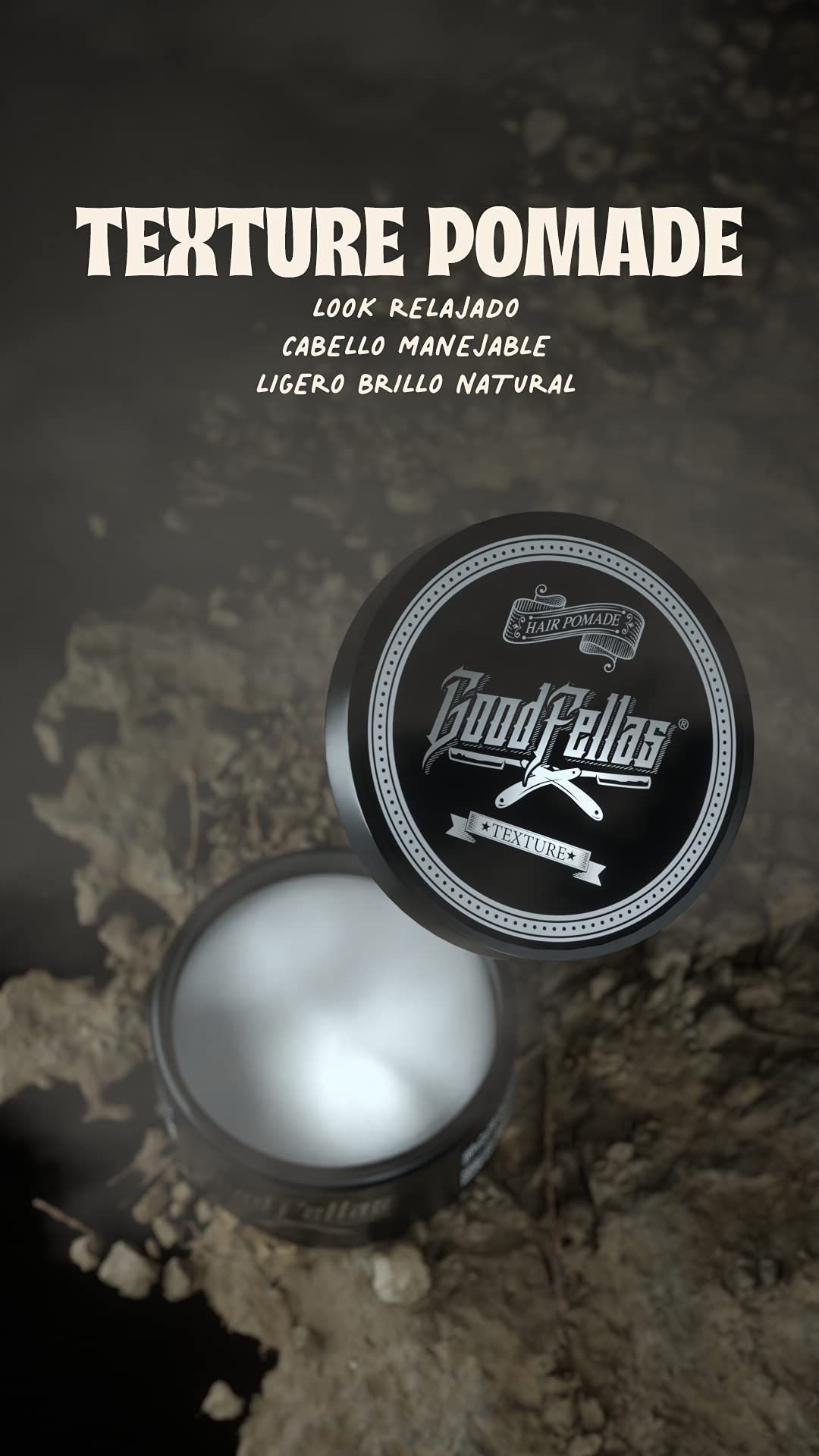 GoodFellas Pomada Texturizada para Cabello de Fijación Fuerte con Efecto Mate Texture Pomade con Base de Agua 140gr