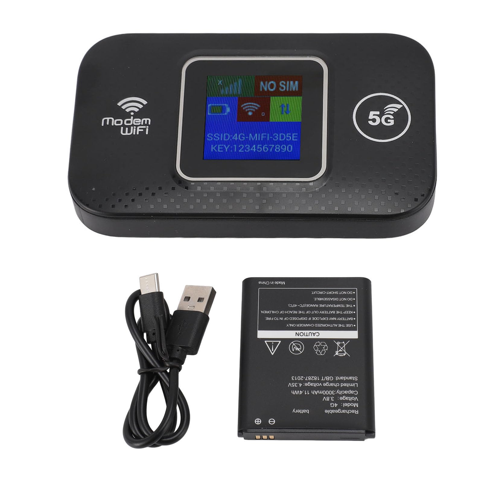 Bewinner Enrutador WiFi Portátil 4G LTE para Viajes, Punto de Acceso Móvil de Bolsillo 4G de Alta Velocidad de 150Mbps, hasta 10 Dispositivos WiFi, Alimentado por USB, 4G