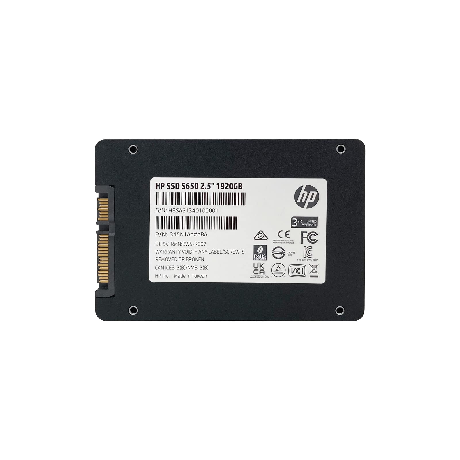 HP Unidad de Estado Sólido de 2.5", 560 MB/s Lectura, 500 MB/s Escritura, 1920GB