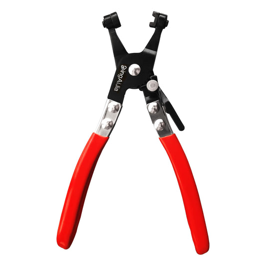 Herramienta de reparación profesional para abrazadera de manguera con banda plana giratoria para extracción e instalación de abrazaderas de manguera tipo anillo o de banda plana