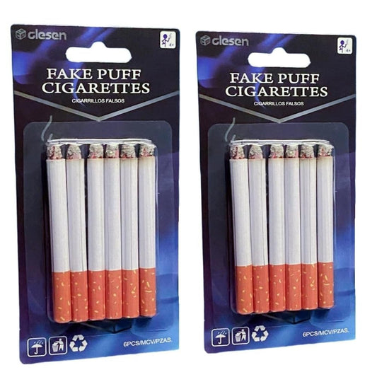 CLESEN - Cigarrillos falsos de 3.25 pulgadas (paquete de 12), cigarros de imitación con un aspecto realista duradero/realista, ideal para fiestas temáticas/actuaciones teatrales