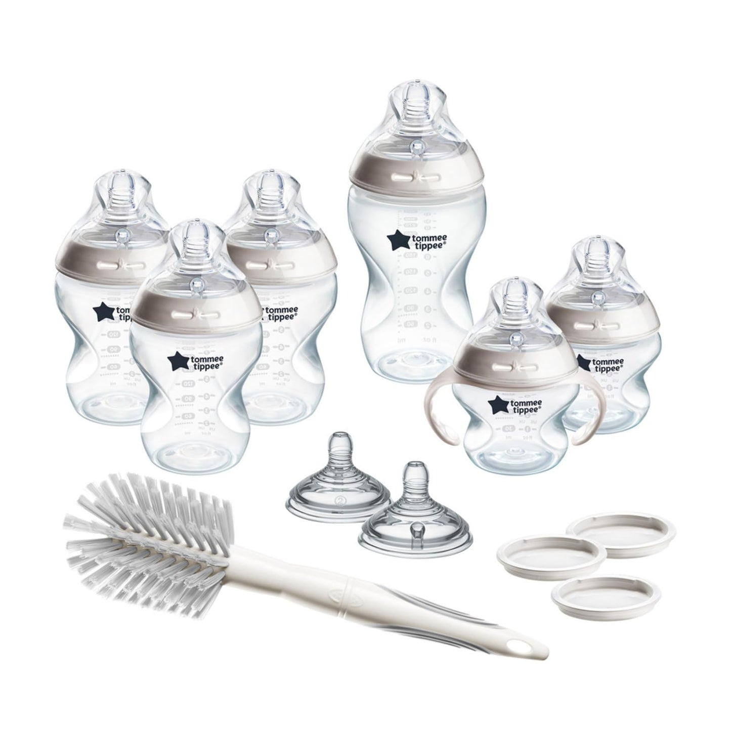 Set de Biberones Tommee Tippee Natural Start con Asa Removible y Autoesterilización