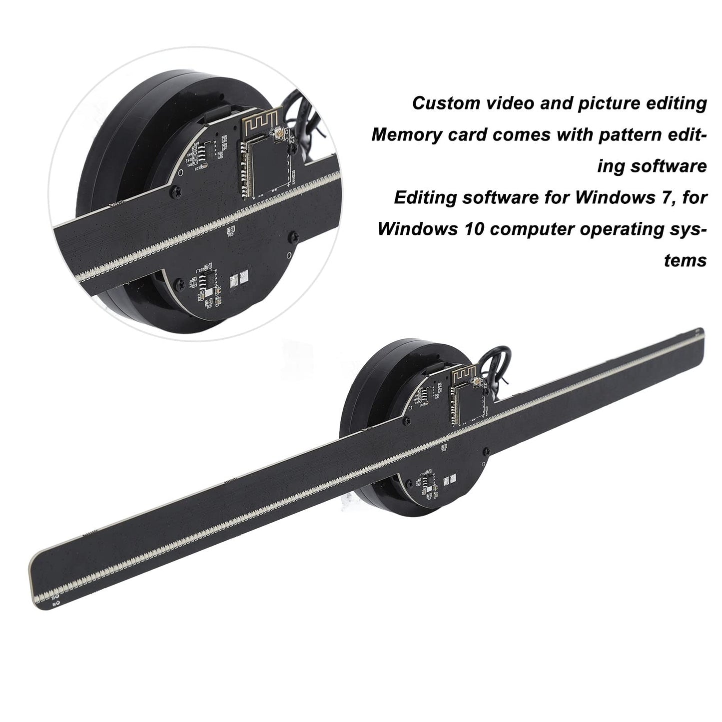 Máquina Publicitaria Holográfica 3D Alta Resolución 16.5 Pulgadas Ventilador Holograma para Negocios