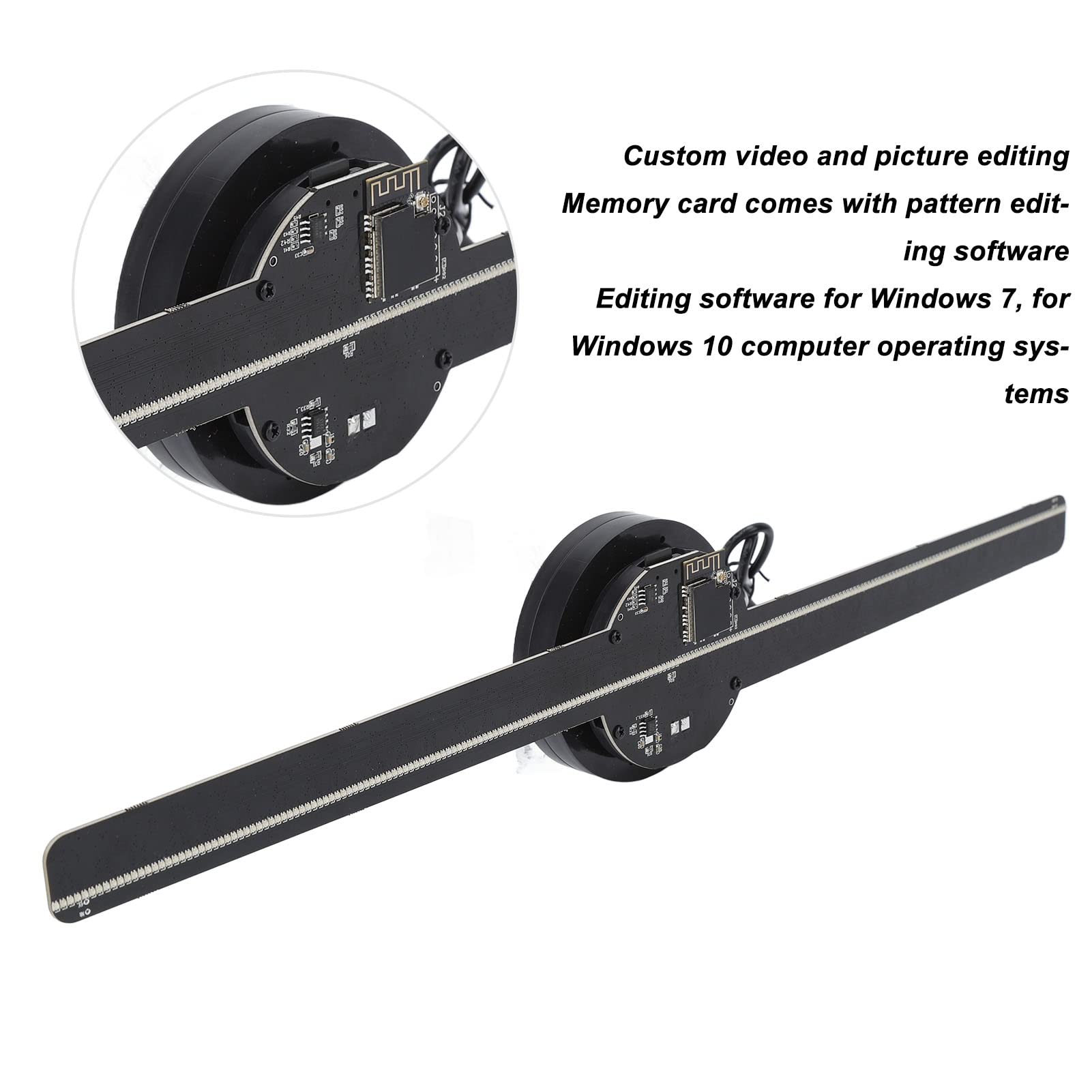 Máquina Publicitaria Holográfica 3D Alta Resolución 16.5 Pulgadas Ventilador Holograma para Negocios