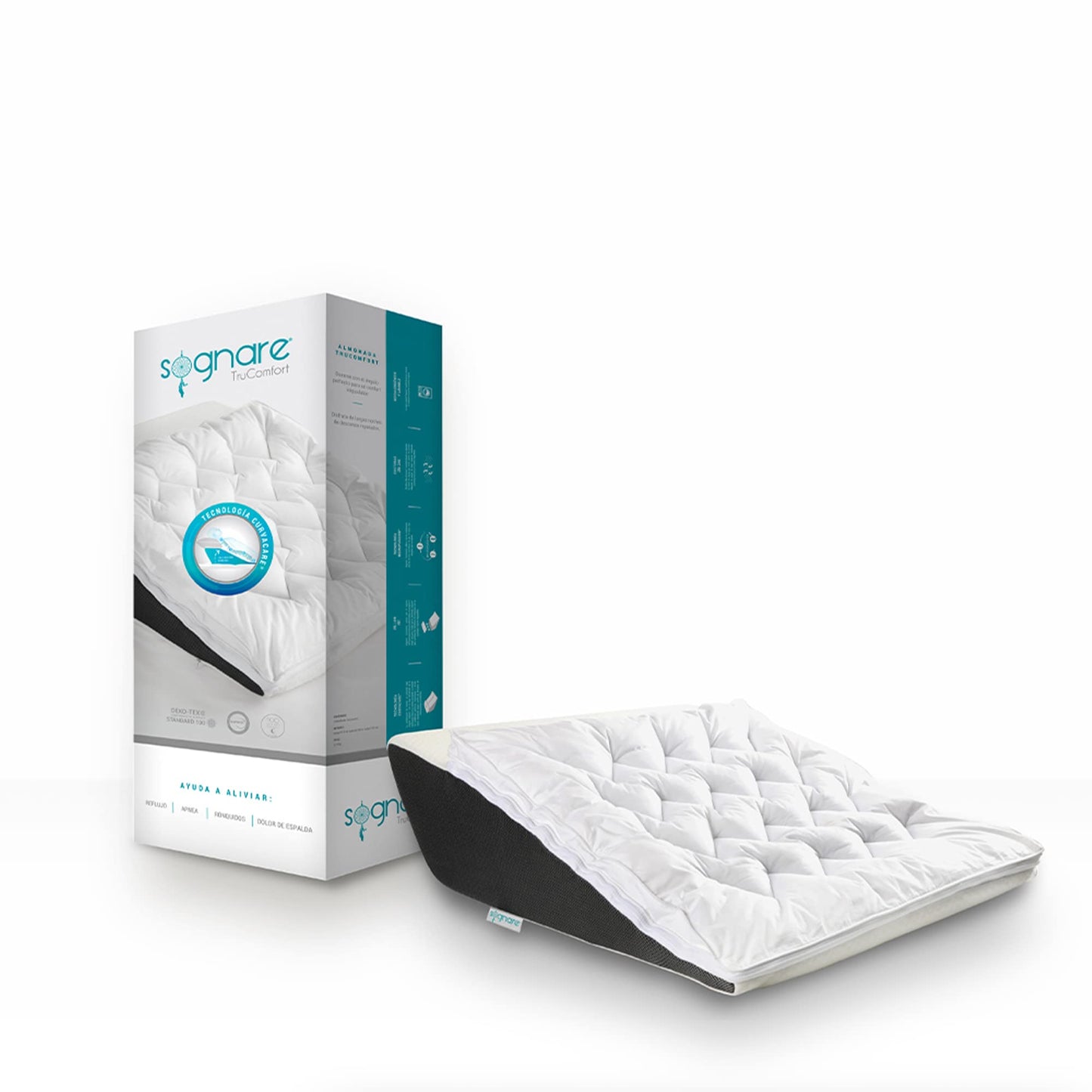 Almohada Sognare Trucomfort Advanced Memory Foam Fussion Original Antirronquidos y Antireflujo