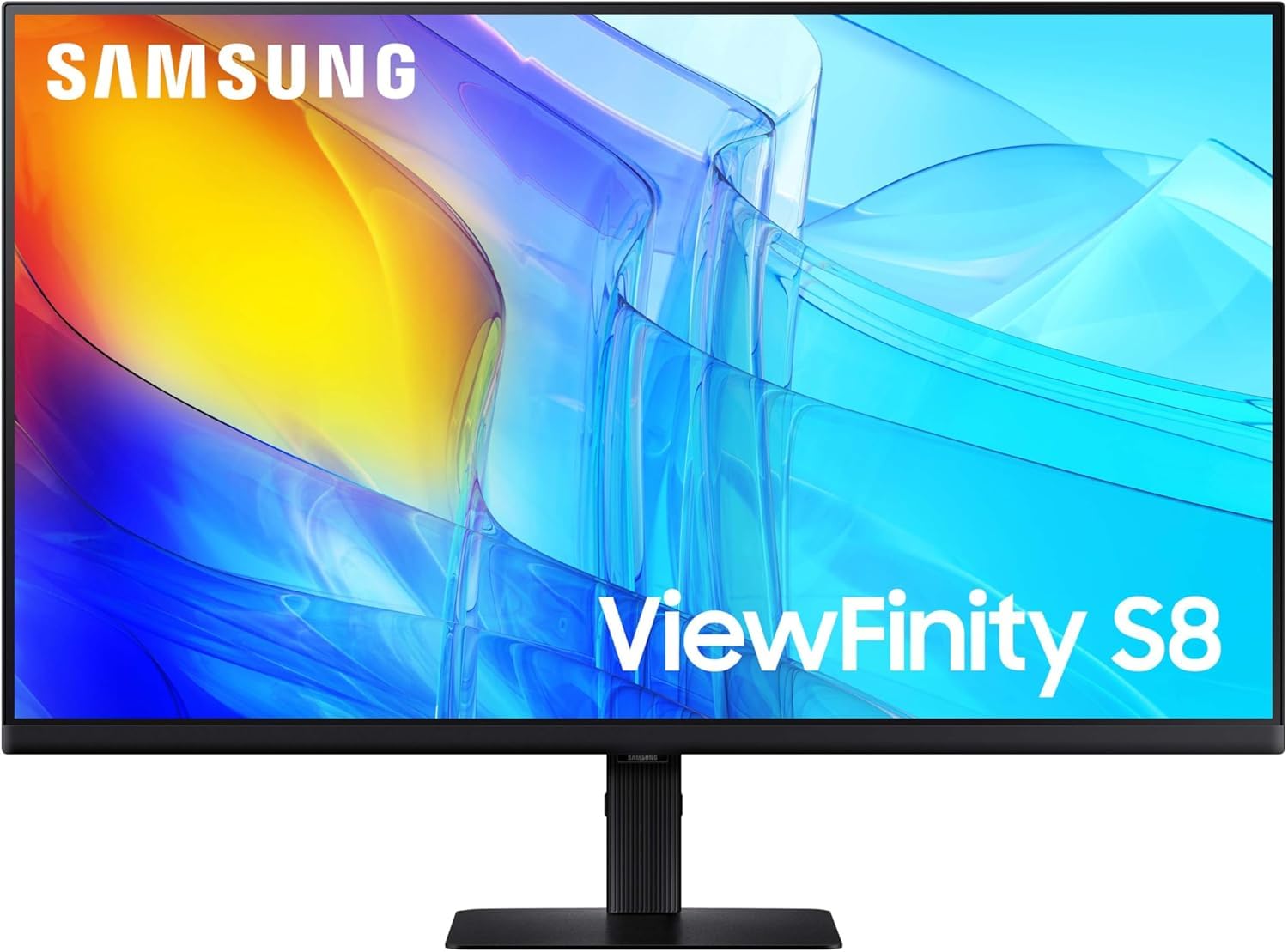 SAMSUNG Viewfinity S8 (S80D) Series Monitor de computadora de alta resolución 4K Uhd de 27 pulgadas Hdr10 multipuerto con puerto HDMI Displayport Usb-A soporte ajustable en altura Ls27D806Eanxgo 2024