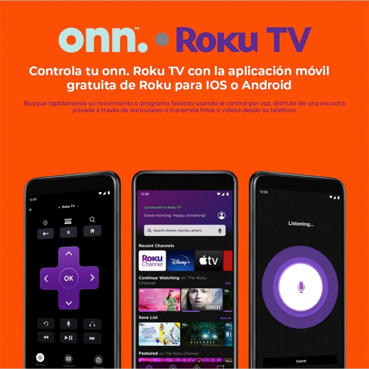 ONN Smart Televisión de 50" Pulgadas Serie 4K 2160P LED Ultra HD HDR Compatible con Alexa y Google Assistant | 100012585