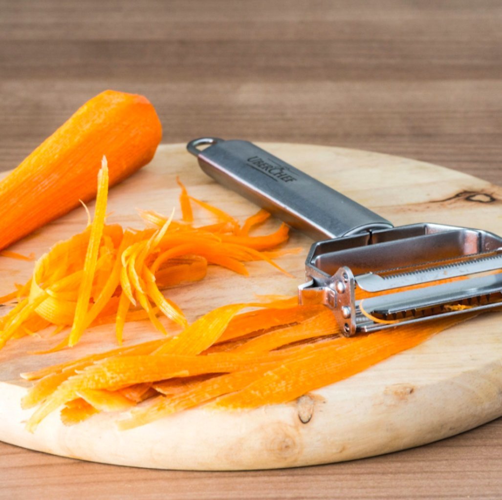Pelador de Verduras U Chef Acero Inoxidable Calidad Premium